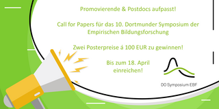 Grafik eines Lautsprechers vor grünen Hintergrund zum Aufruf des Call for Papers
