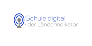 Blau-graues Icon und blau-grauer Schriftzug des Projektnamens Schule digital - der Länderindikator