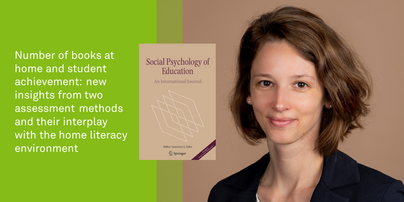 Porträt von Birgit Heppt neben dem Journalcover "Social Psychology of Education"
